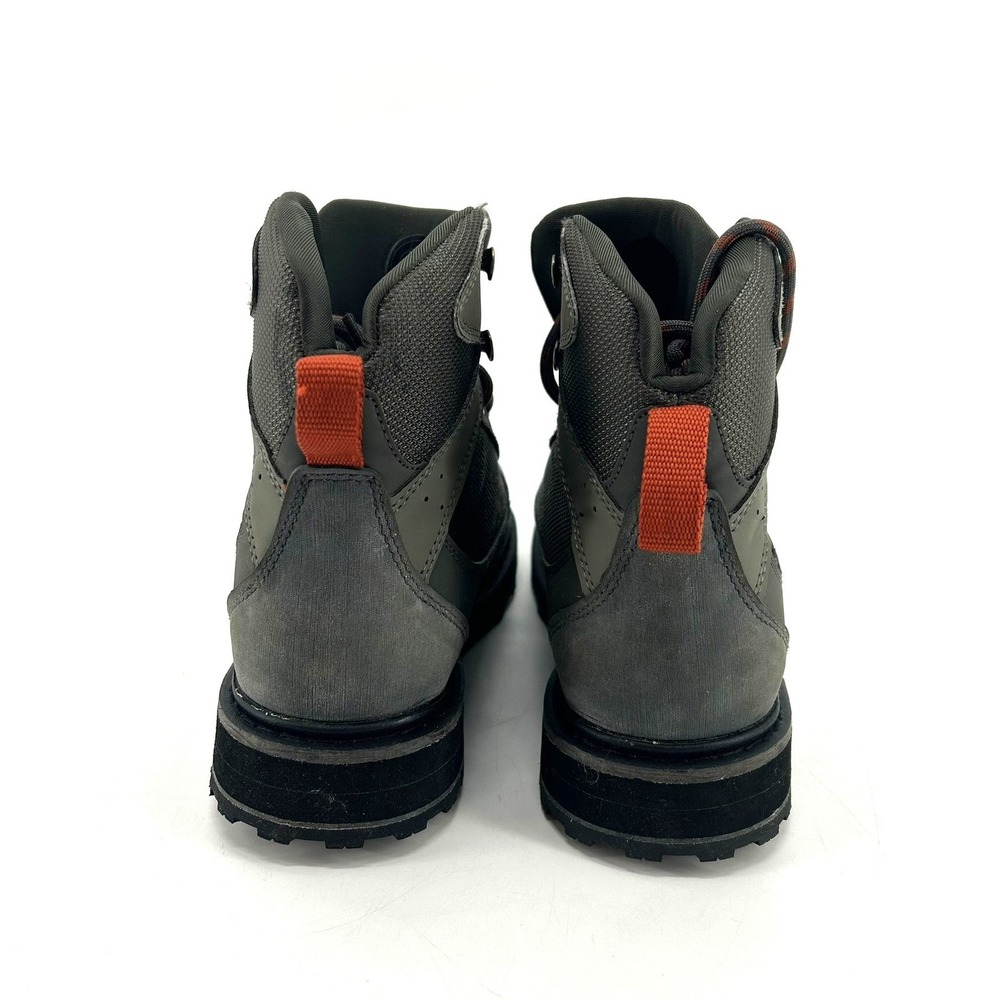 Simms Wading Boots Fly Fishing Studded Sole Grey Orange 45380-00 Mens 4 Womens 6 - Picture 2 of 7